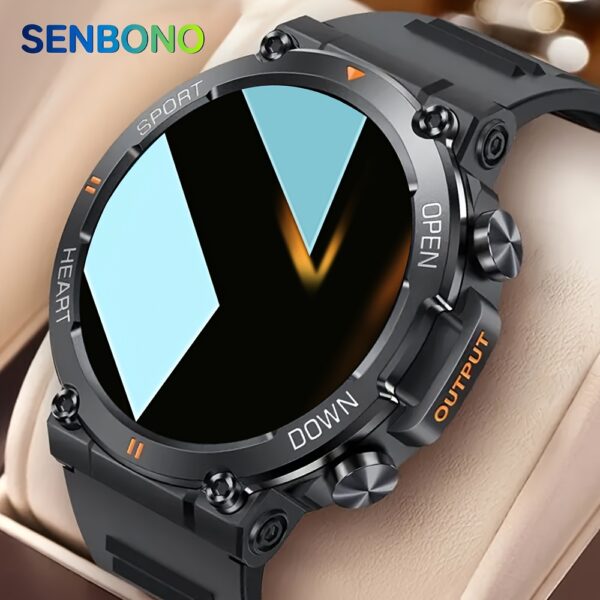Reloj Inteligente SENBONO para Hombre con Pantalla Grande Redonda
