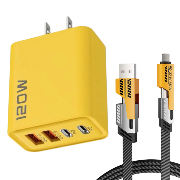 Adaptador Cargador de Pared USB C de 120W con Enchufe